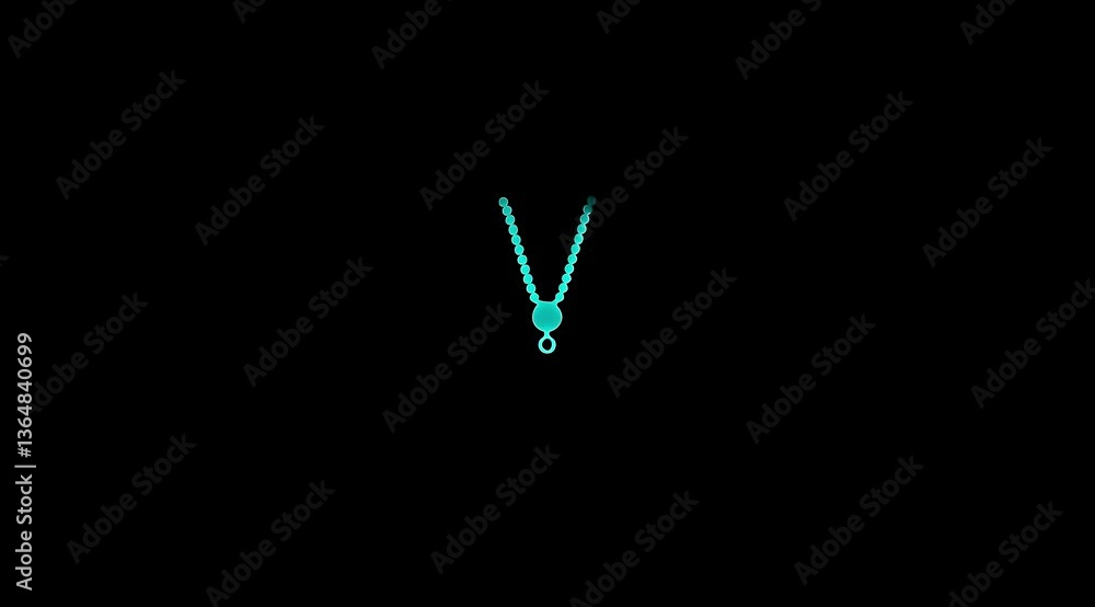 Glowing neon Necklace Icon animation on black color background. Glowing neon Necklace Icon animation on black color background.