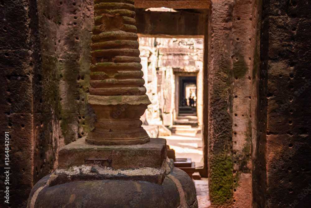 Naklejka premium Angkor ancient temple ruins in Cambodia