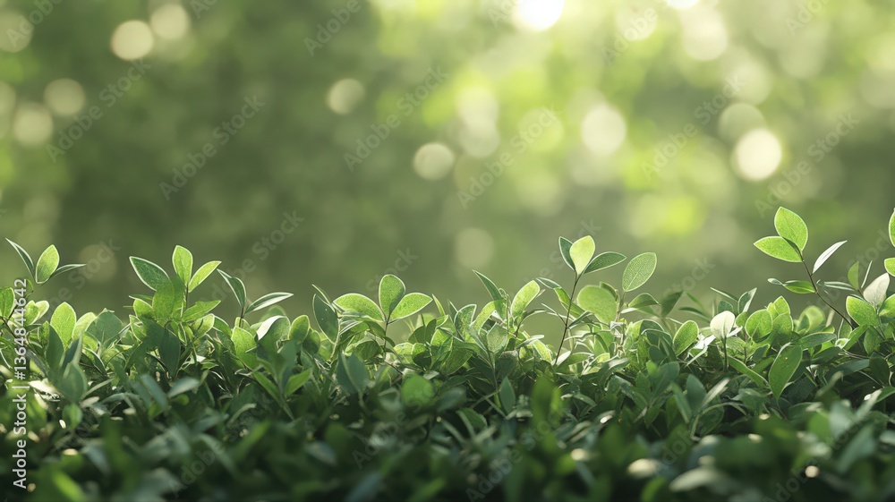 Lush Green Foliage in Sunlight Lush Green Foliage in Sunlight
