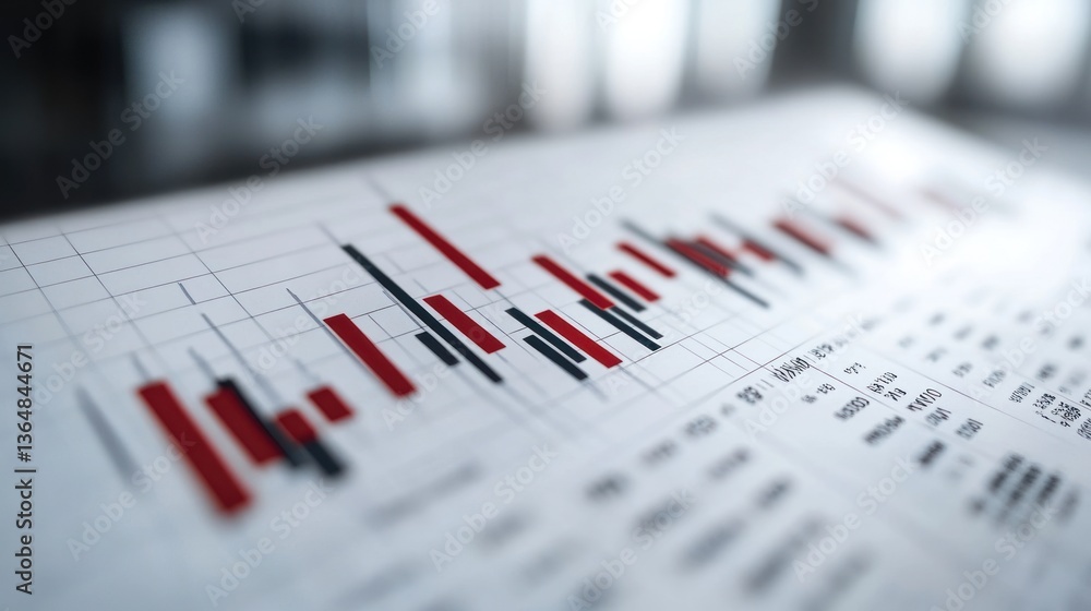 Abstract financial chart with an upward line graph and bars on a white background for market analysis. Abstract financial chart with an upward line graph and bars on a white background for market analysis.