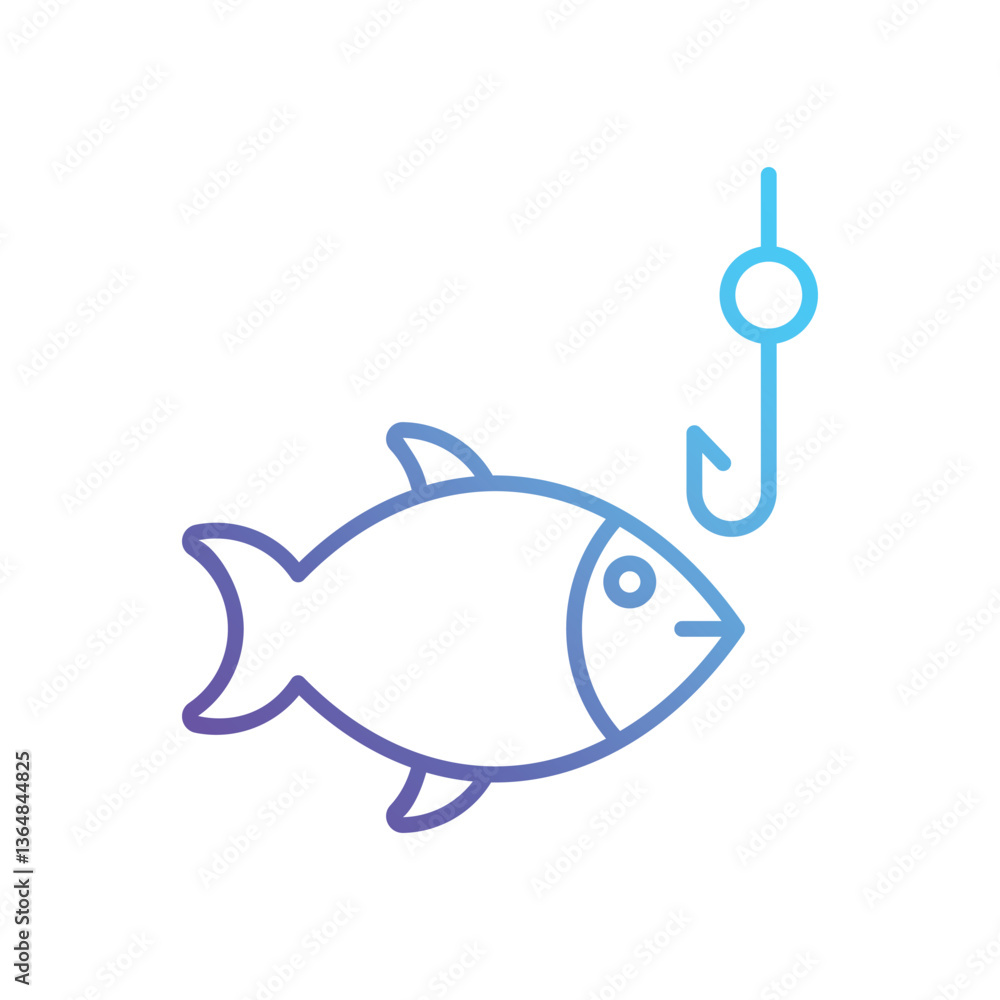 Fototapeta premium Fishing Vector icon