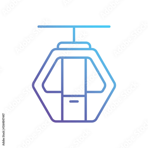 Cable car cabin Vector icon
