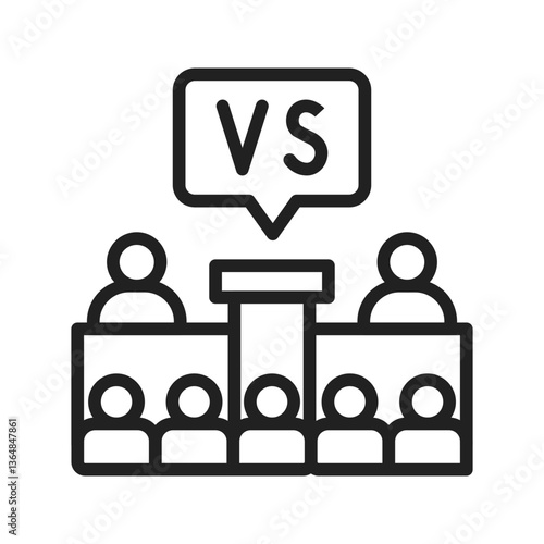 Election icon vector image. Suitable for mobile apps, web apps and print media.