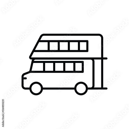 Double decker bus Vector icon