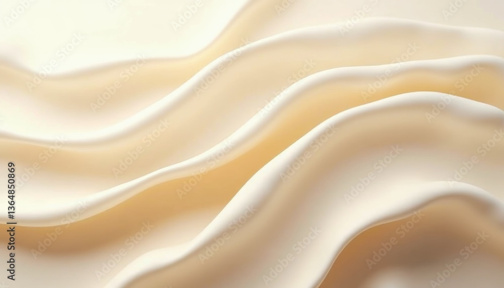 Obraz premium Smooth Creamy Texture of Whipped Cream Against a Light Background 