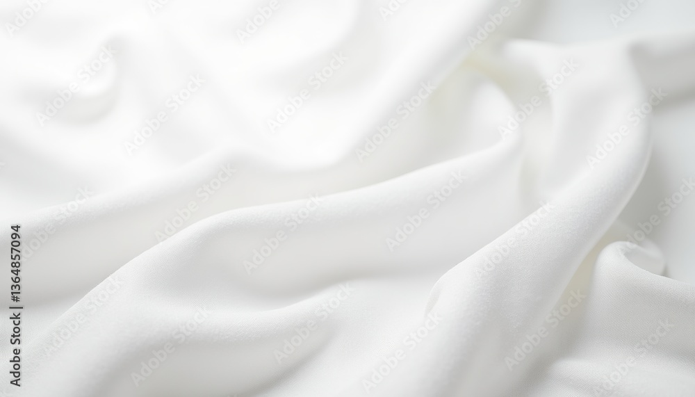 Obraz premium Soft White Fabric Drapery Textured Background 