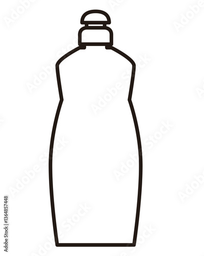 シンプルな食器用洗剤のイラスト