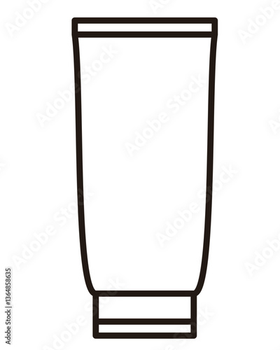 シンプルなチューブ型容器のイラスト