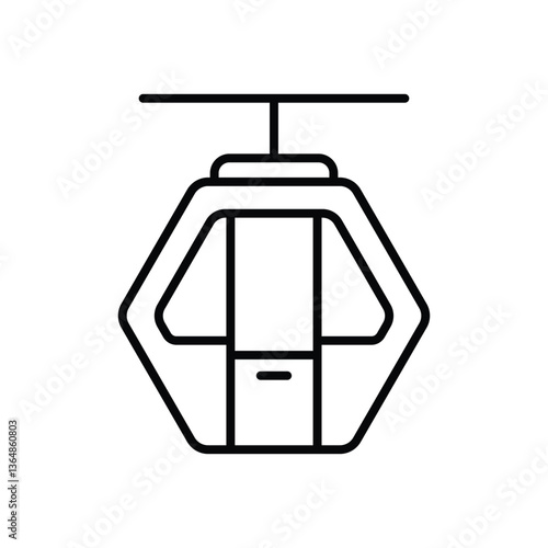 Cable car cabin Vector icon