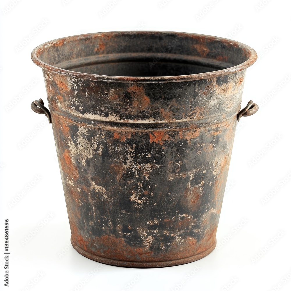 Rustic metal planter with rust Rustic metal planter with rust