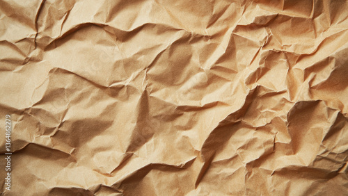 Wallpaper Mural Wrinkled Brown Paper Texture with Shadows and Creases Everywhere Torontodigital.ca