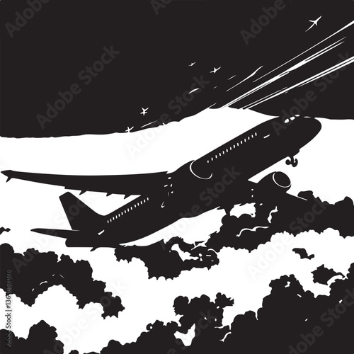 Pilot Cockpit Silhouette Vector Bundle
