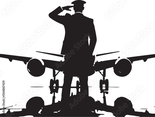 Pilot Cockpit Silhouette Vector Bundle