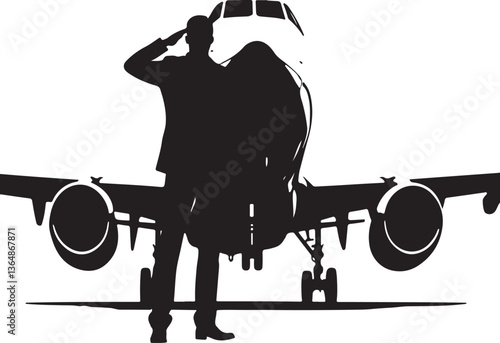 Pilot Cockpit Silhouette Vector Bundle