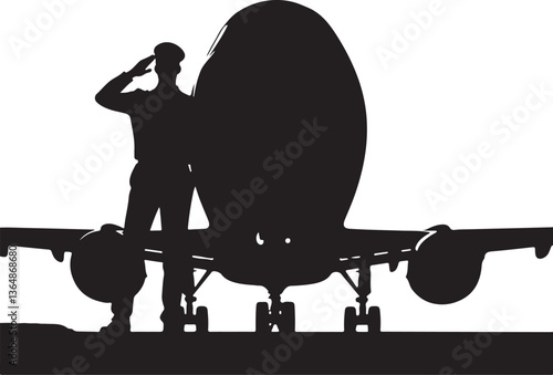 Pilot Cockpit Silhouette Vector Bundle