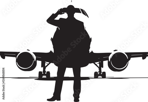 Pilot Cockpit Silhouette Vector Bundle