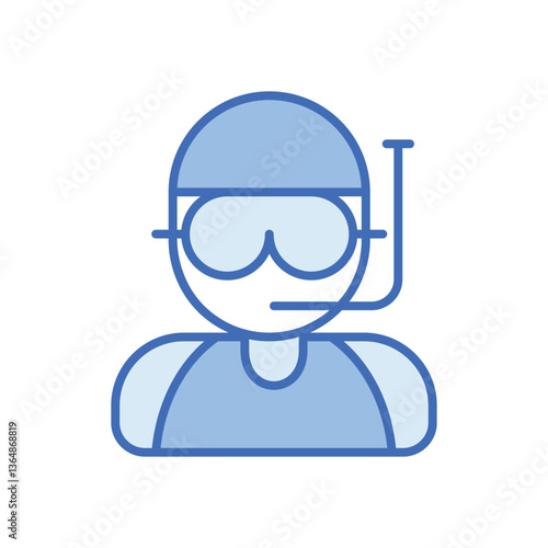 Scuba diver Vector icon