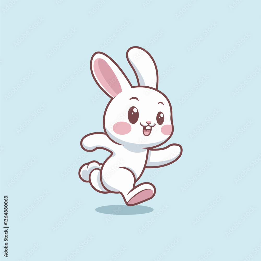 Obraz premium easter bunny with egg illustration 
