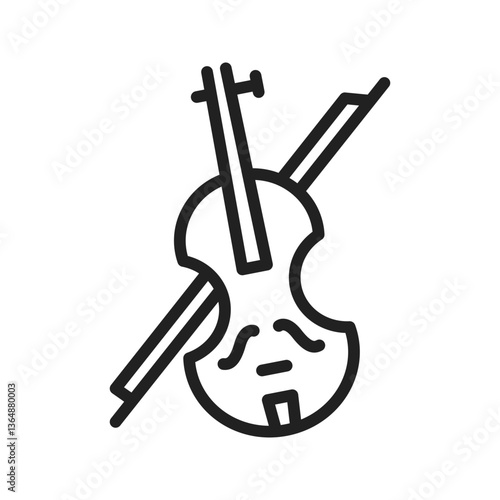 Violin icon vector image. Suitable for mobile apps, web apps and print media.