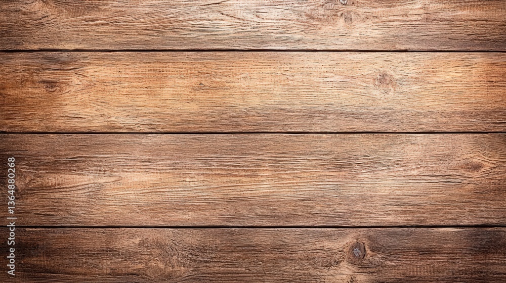 Naklejka premium A rustic wooden plank wall with warm tones, perfect for casual and bohemian fashion styles with space for captions,