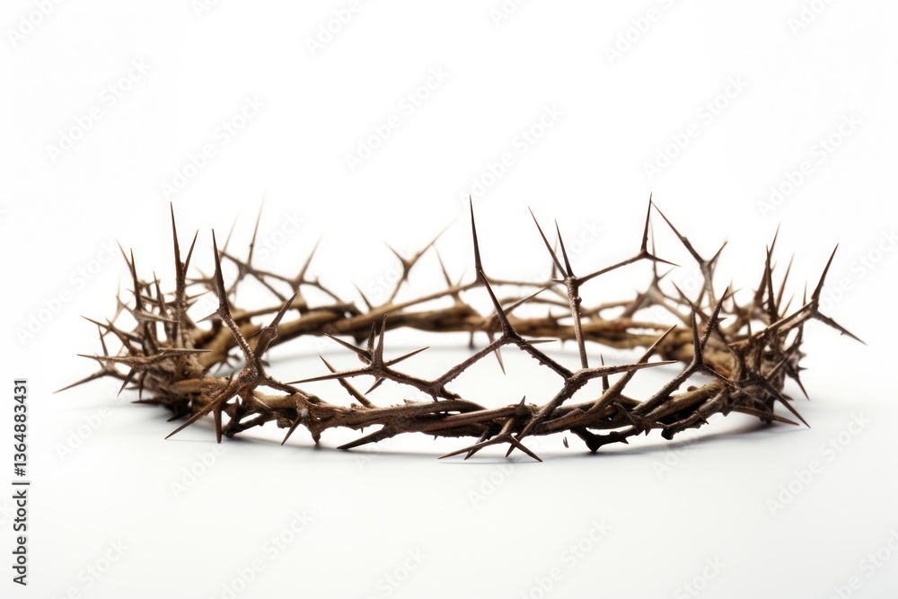 Fototapeta premium Crown of Thorns white background accessories accessory.