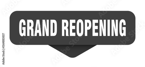 grand reopening sticker. grand reopening sign on transparent background