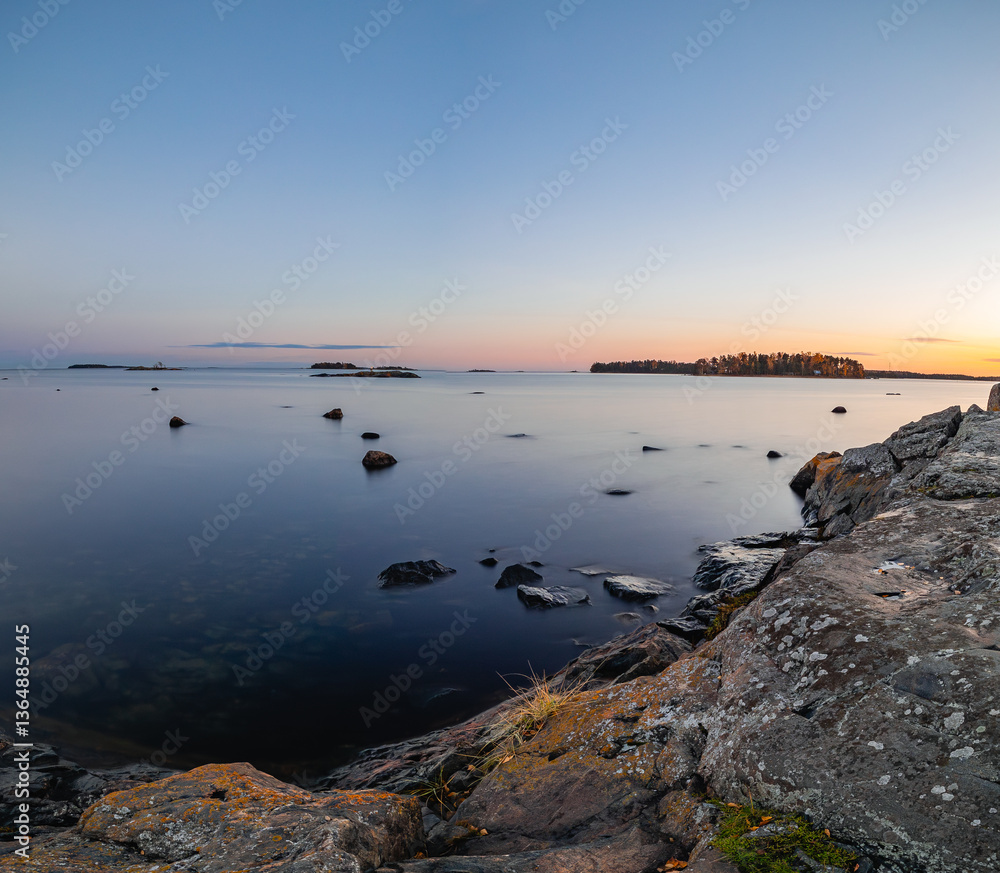 sunset over the sea