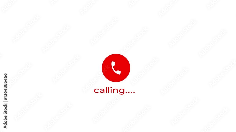 Calling Animation. Phone Calling Concept. Calling Animation. Phone Calling Concept.