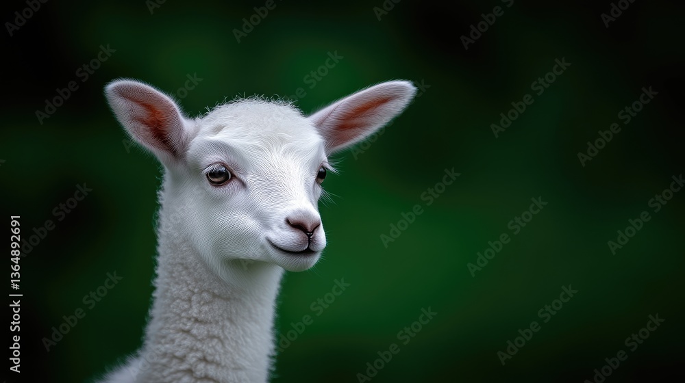 Close-up of a fluffy white baby animal Close-up of a fluffy white baby animal