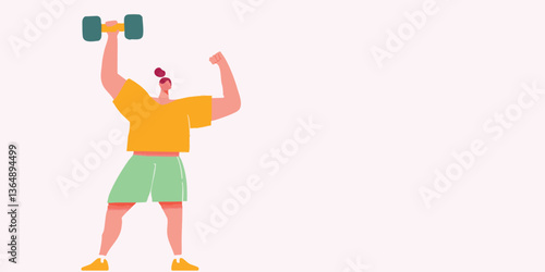 A person is lifting dumbbel...