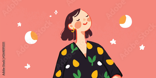 A charming illustrated lady...