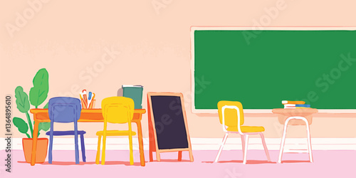 An inviting and bright clas...