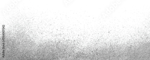 Weathered and Distressed Grunge Texture with Randomly Distributed Ink Droplets That Form a Gradual Pattern from a Dark and Textured Area to a Smooth White Finish

