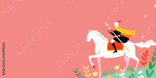 A knight on horseback gallo...