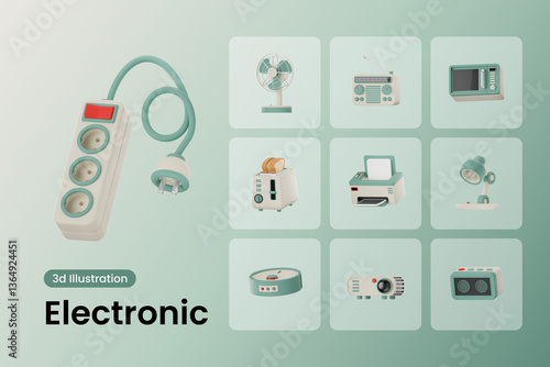 Electronic 3d Illustration