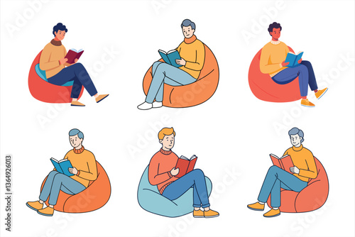 Girl Reading Book In Library Svg Bundle