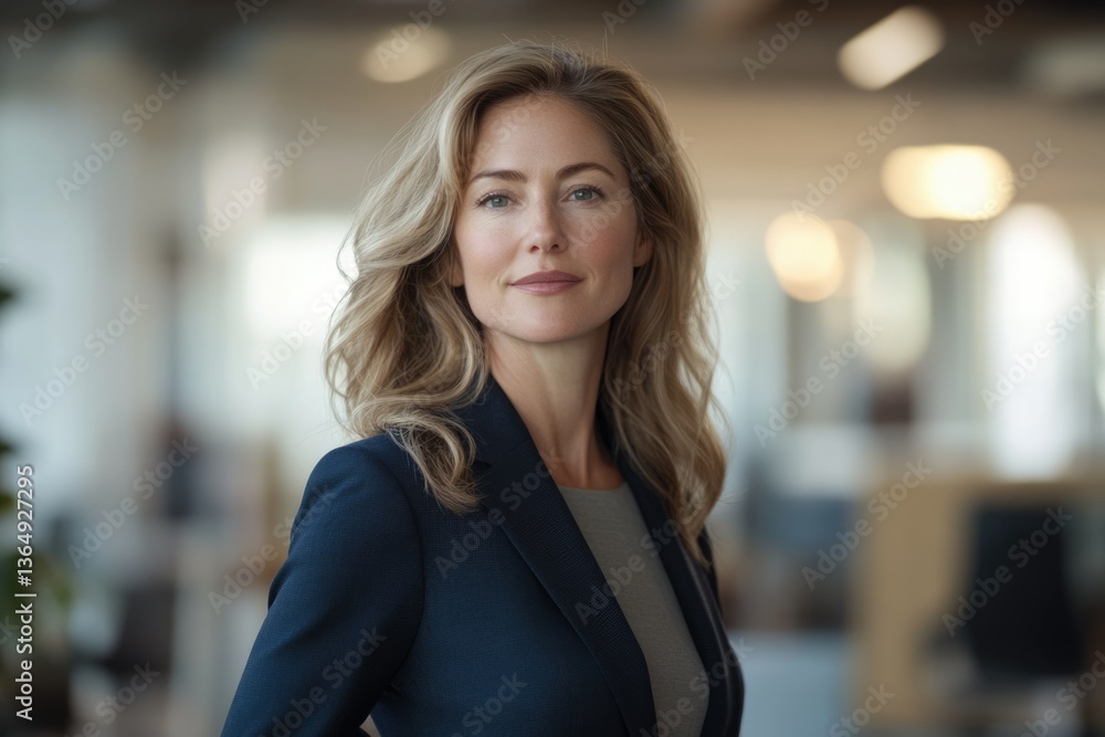 Confident businesswoman in a modern office setting, exuding professionalism and success. Confident businesswoman in a modern office setting, exuding professionalism and success.