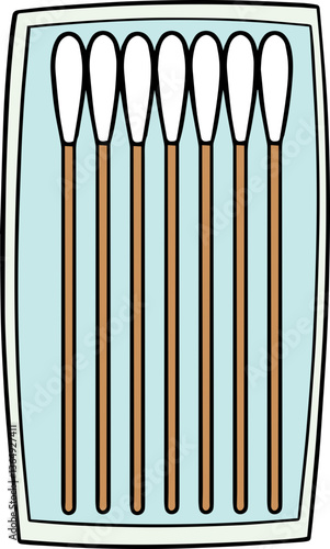 Illustration of cotton swab
