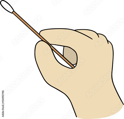 Illustration of cotton swab
