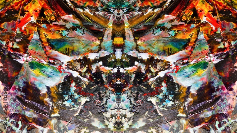 Fototapeta premium Abstract art background . Hand painting artwork on canvas .