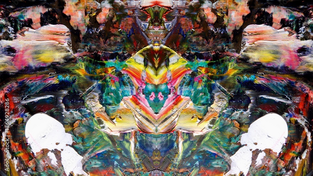 Fototapeta premium Abstract art background . Hand painting artwork on canvas .