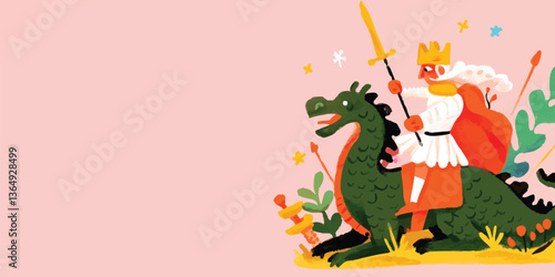 A regal king, adorned in cr...
