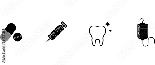 health help icon set