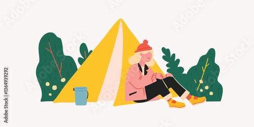 A woman enjoys a moment of ...