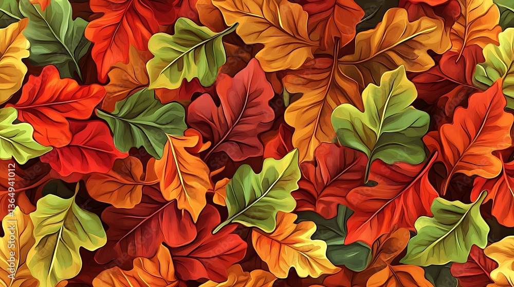 Autumn Oak Leaves Background. (73) Autumn Oak Leaves Background. (73)