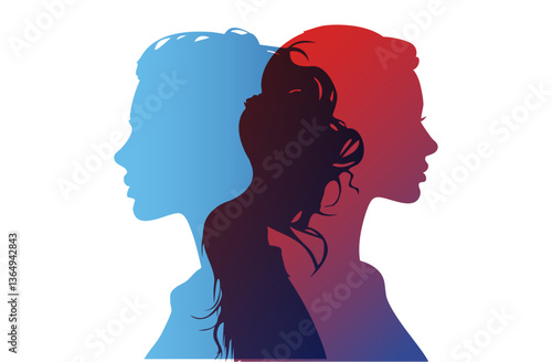 icona, sagoma, silhouette, donna, volto,  profilo, bellezza, femminile, estetista, 