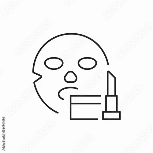 Face mask beauty treatment icon vector sign