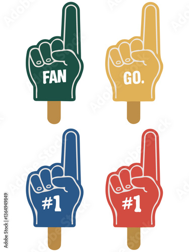 Fan foam fingers set