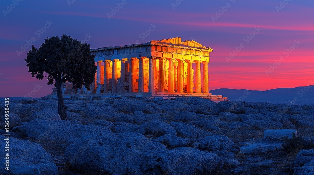 Obraz premium Ancient temple at dawn