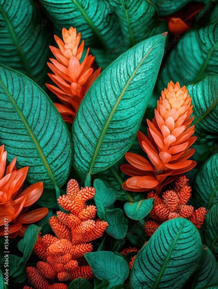 Obraz premium Elegant Laceleaf Plant from the Ginger Family in Bloom